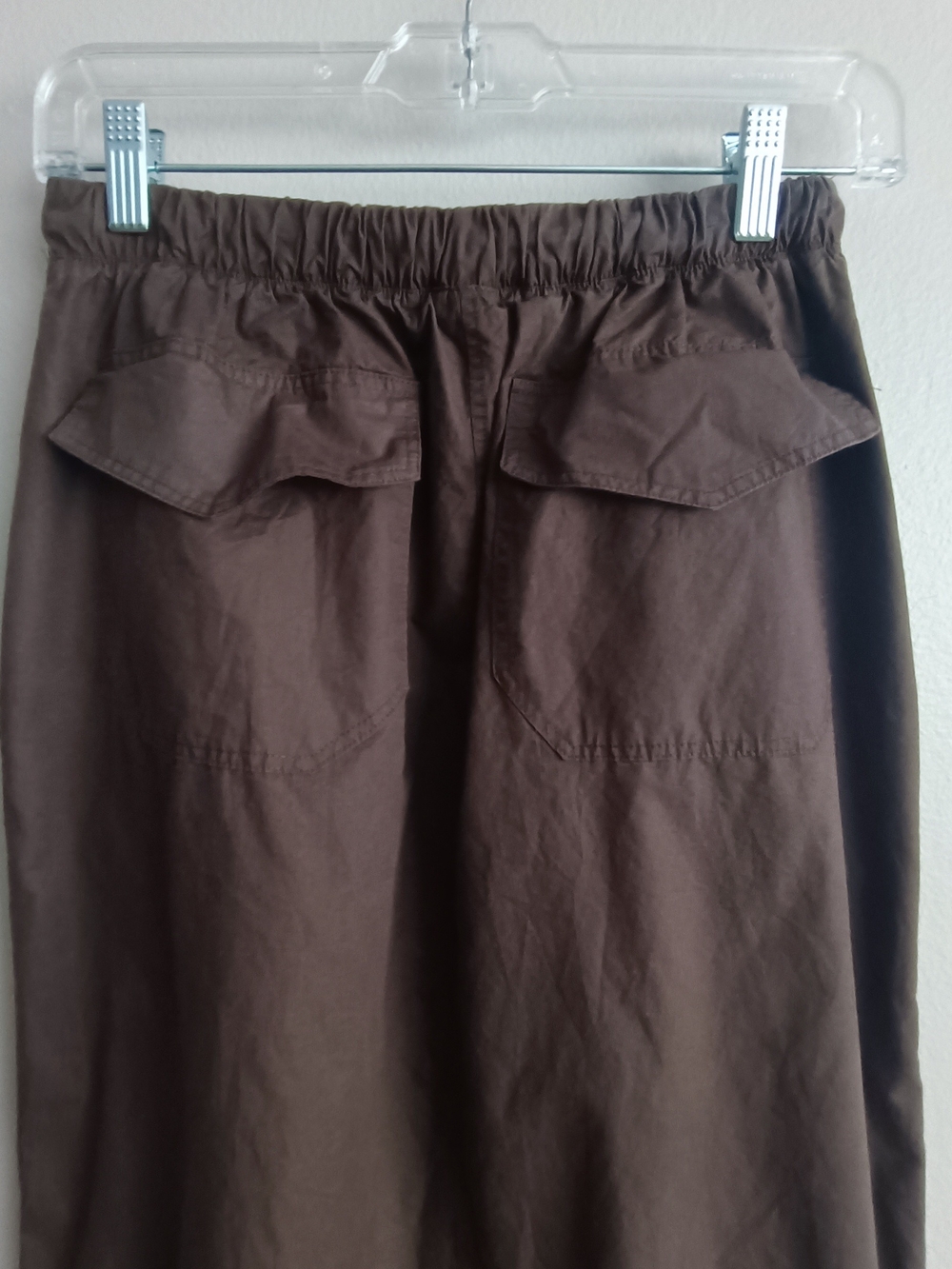 Frankie Los Angeles Upcycled Parachute Maxi Skirt in Earthy Brown Cotton Size S - Picture 9 of 16